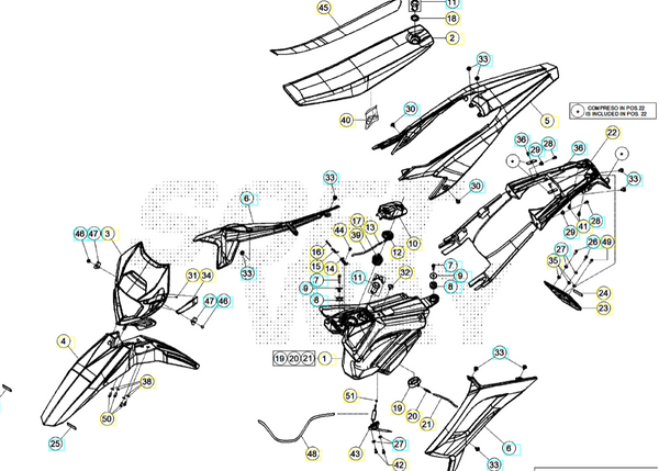 kit plastiques noir BETA ORIGINE