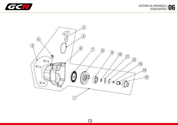 Ressort de lanceur GCR / pull starter spring GCR