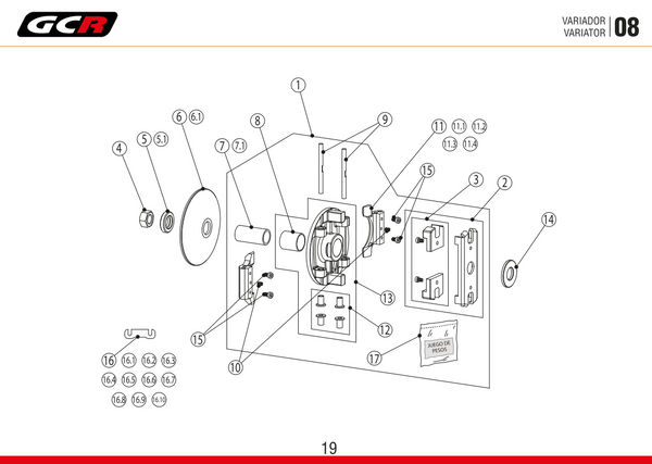 Basculeur CNC GCR / CNC lever GCR