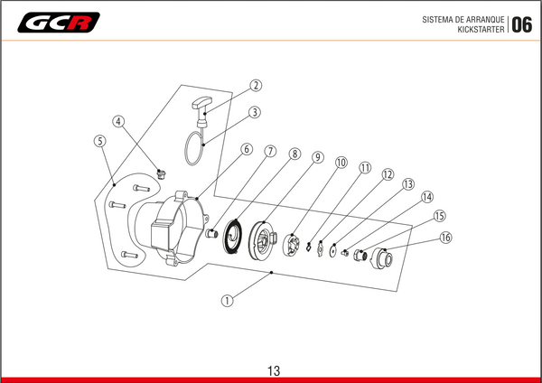 Lanceur GCR/ GCR pull starter