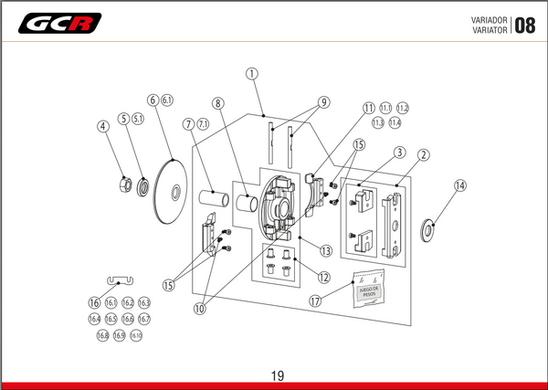 Set de masses pour variateur GCR
