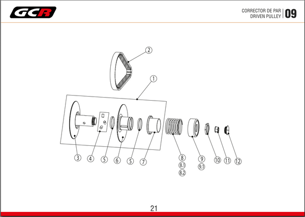 Pions de guidage de correcteur GCR